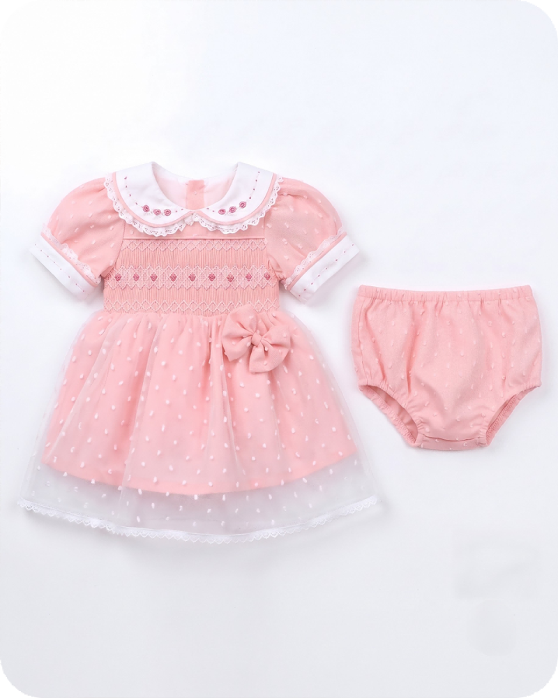 Handmade Smocked Floral Dress with Bloomers