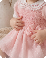 Handmade Smocked Floral Dress with Bloomers