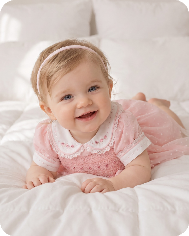 Handmade Smocked Floral Dress with Bloomers