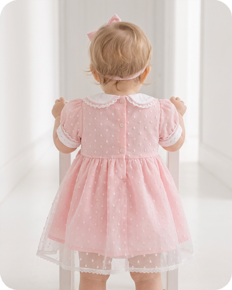 Handmade Smocked Floral Dress with Bloomers