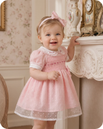 Handmade Smocked Floral Dress with Bloomers