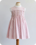 Pink Gingham Smocked  Sisters Matching Clothes