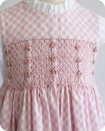 Pink Gingham Smocked  Sisters Matching Clothes