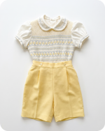 Sunshine Yellow Geometric Hand Smocked Set